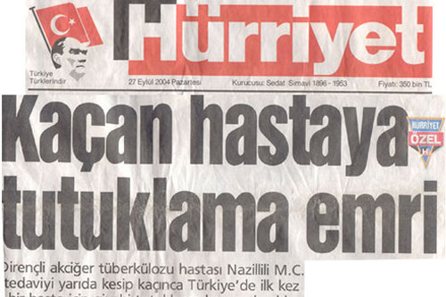 27.09.2004 tarihli Hürriyet Gazetesi'nde yayımlanan haber.